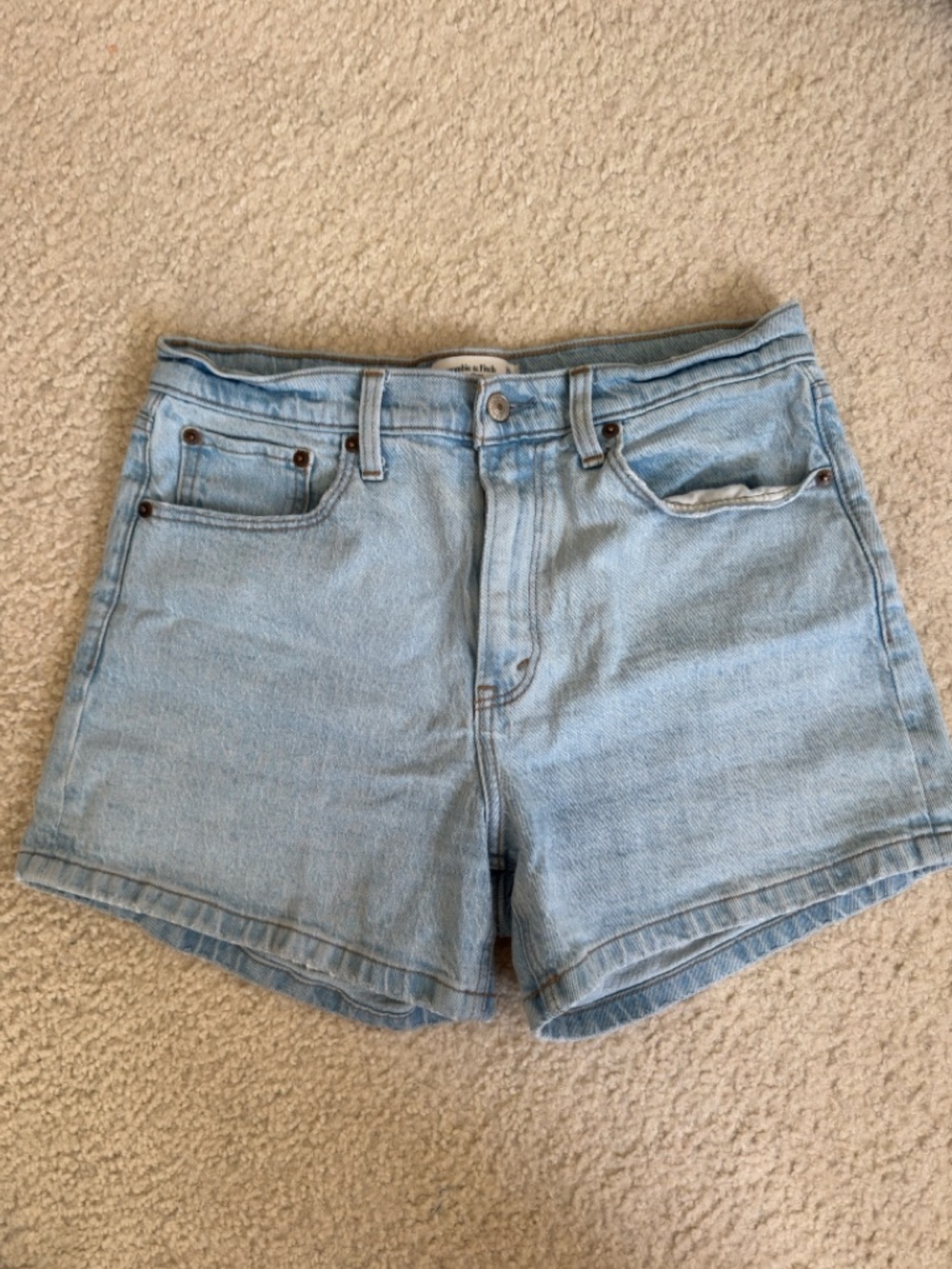Abercrombie & Fitch Light Wash Denim Shorts